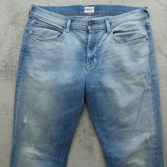 Hudson Clifton Jeans Mens Size 36x32 Blue Bootcut Button Fly USA Made Distressed - Picture 11 of 16
